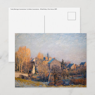 Alfred Sisley - Koude ochtend in Louveciennes Briefkaart