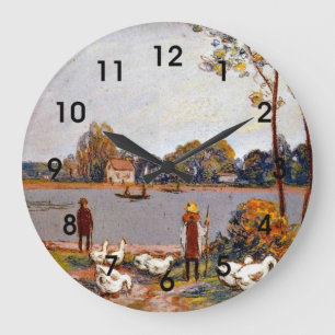 Alfred Sisley kunst: Bij de rivier Loing, Grote Klok