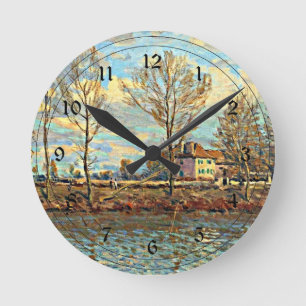 Alfred Sisley kunst - Grand Jatte Ronde Klok