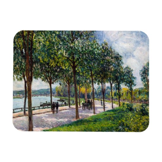 Alfred Sisley - Laan van Kastanjebomen Magneet (Horizontaal)