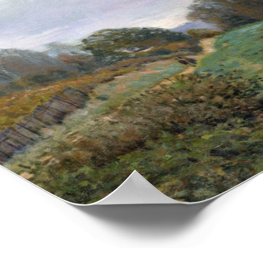 Alfred Sisley - Landschap bij Louveciennes Poster (Hoek)