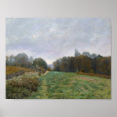 Alfred Sisley - Landschap bij Louveciennes Poster (Voorkant)