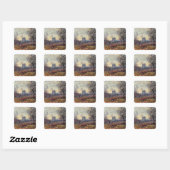 Alfred Sisley | Landschap nabij Louveciennes Vierkante Sticker (Vel)