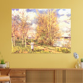 Alfred Sisley Les Petits Prés in het voorjaar Canvas Afdruk (Insitu (Woonkamer))