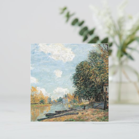 Alfred Sisley Moret over de oevers van de rivier d (Staand voorkant)