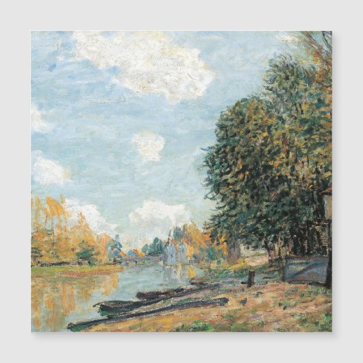 Alfred Sisley Moret over de oevers van de rivier d (Voorkant)