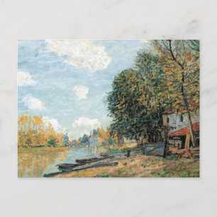 Alfred Sisley Moret over de oevers van de rivier d Briefkaart