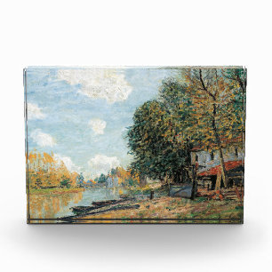 Alfred Sisley Moret over de oevers van de rivier d Fotoblokken