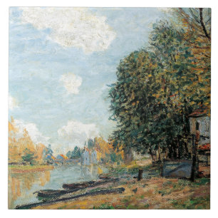 Alfred Sisley Moret over de oevers van de rivier d Tegeltje