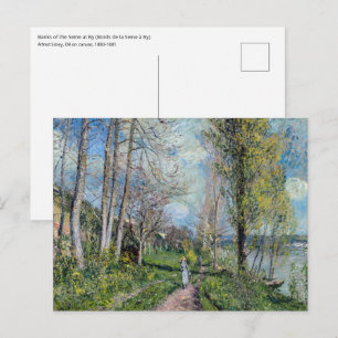 Alfred Sisley - Oevers van de Seine bij By Briefkaart