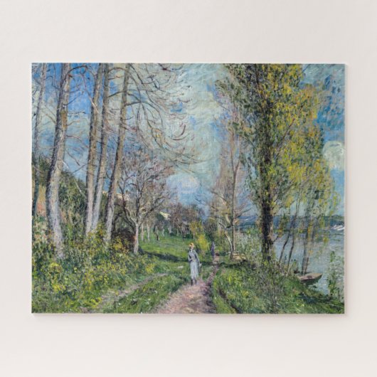 Alfred Sisley - Oevers van de Seine bij By Legpuzzel (Horizontaal)