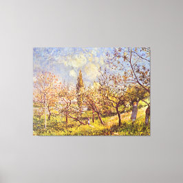 Alfred Sisley Orchard in het voorjaar Canvas Afdruk