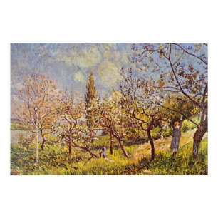 Alfred Sisley Orchard in het voorjaar Perfect Poster