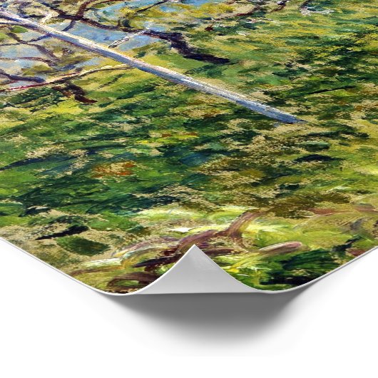 Alfred Sisley Orchard in lente Poster (Hoek)