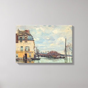 Alfred Sisley - Overstroming bij Port-Marly 1872 Canvas Afdruk