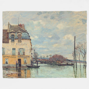 Alfred Sisley - Overstroming bij Port-Marly 1872 Fleece Deken