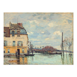Alfred Sisley - Overstroming bij Port-Marly 1872 Foto Afdruk