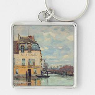 Alfred Sisley - Overstroming bij Port-Marly 1872 Sleutelhanger