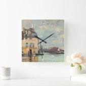 Alfred Sisley - Overstroming bij Port-Marly 1872 Vierkante Klok (Huis)