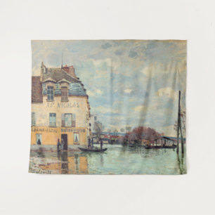 Alfred Sisley - Overstroming bij Port-Marly 1872 Wandkleed