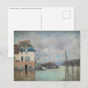 Alfred Sisley - Overstroming bij Port-Marly 1876 Briefkaart