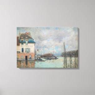 Alfred Sisley - Overstroming bij Port-Marly 1876 Canvas Afdruk