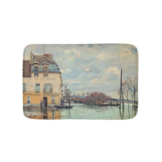 Alfred Sisley - Overstroming in Port-Marly 1872 Badmat (Voorkant)