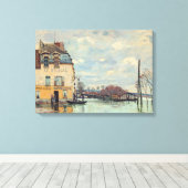 Alfred Sisley - Overstroming in Port-Marly 1872 Canvas Afdruk (Insitu (Houten vloer))