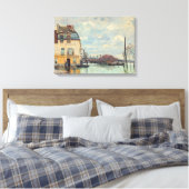 Alfred Sisley - Overstroming in Port-Marly 1872 Canvas Afdruk (Insitu (Slaapkamer))
