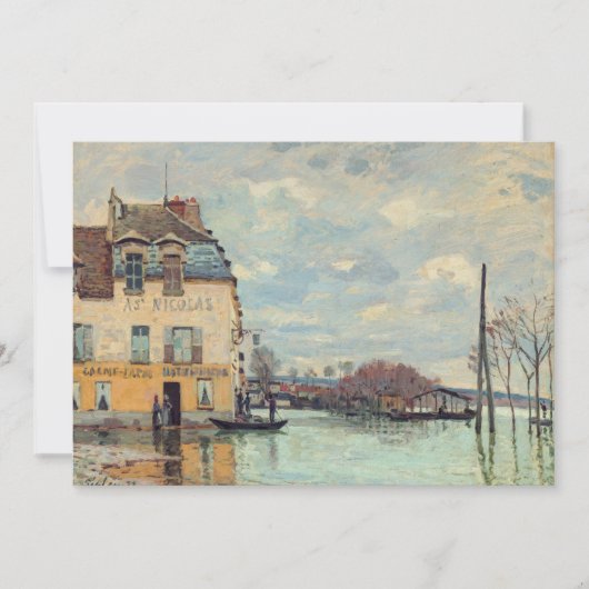 Alfred Sisley - Overstroming in Port-Marly 1872 Kaart (Voorkant)