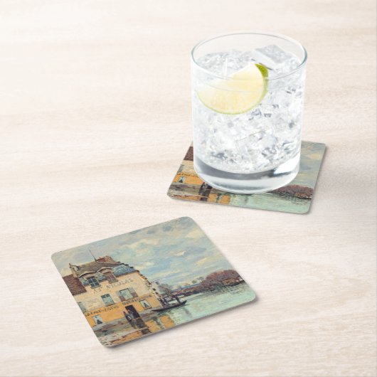 Alfred Sisley - Overstroming in Port-Marly 1872 Kartonnen Onderzetters (Insitu)