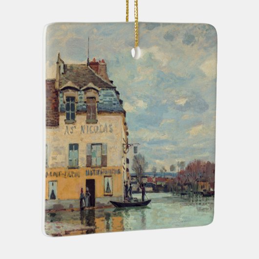 Alfred Sisley - Overstroming in Port-Marly 1872 Keramisch Ornament (Rechts)