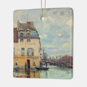 Alfred Sisley - Overstroming in Port-Marly 1872 Keramisch Ornament (Links)