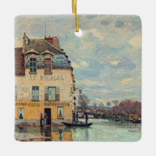 Alfred Sisley - Overstroming in Port-Marly 1872 Keramisch Ornament