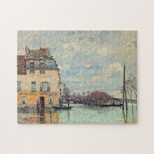 Alfred Sisley - Overstroming in Port-Marly 1872 Legpuzzel (Horizontaal)