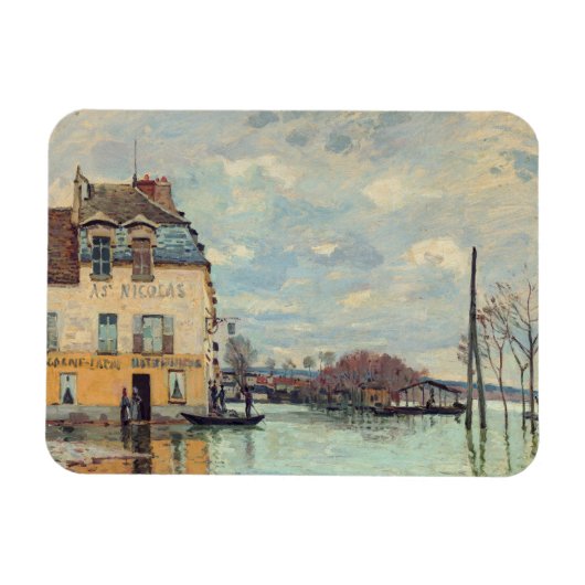 Alfred Sisley - Overstroming in Port-Marly 1872 Magneet (Horizontaal)