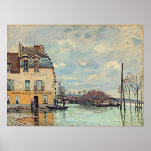 Alfred Sisley - Overstroming in Port-Marly 1872 Poster