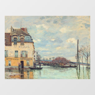 Alfred Sisley - Overstroming in Port-Marly 1872 Raamsticker
