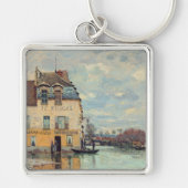Alfred Sisley - Overstroming in Port-Marly 1872 Sleutelhanger (Voorkant)
