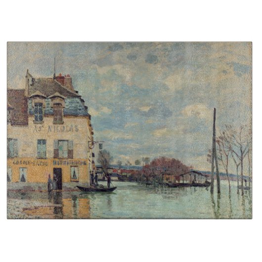Alfred Sisley - Overstroming in Port-Marly 1872 Snijplank (Voorkant)