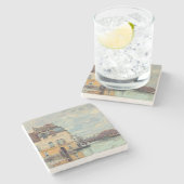 Alfred Sisley - Overstroming in Port-Marly 1872 Stenen Onderzetter (Zijkant)