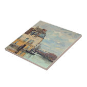 Alfred Sisley - Overstroming in Port-Marly 1872 Tegeltje (Zijkant)