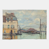 Alfred Sisley - Overstroming in Port-Marly 1872 Theedoek (Horizontaal)