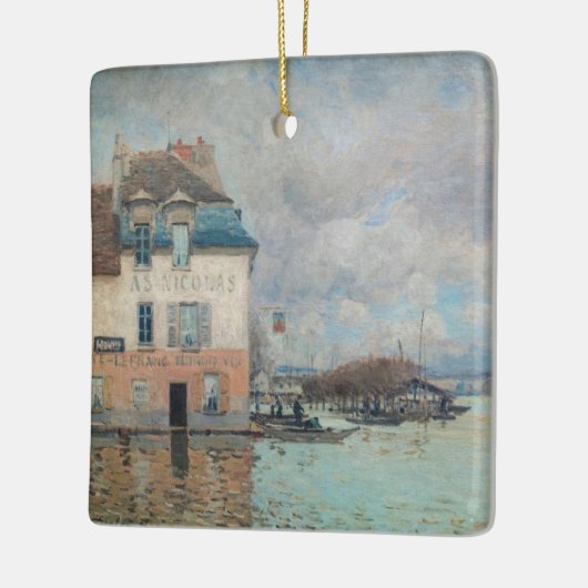 Alfred Sisley - Overstroming in Port-Marly 1876 Keramisch Ornament (Links)