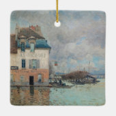 Alfred Sisley - Overstroming in Port-Marly 1876 Keramisch Ornament (Achterkant)