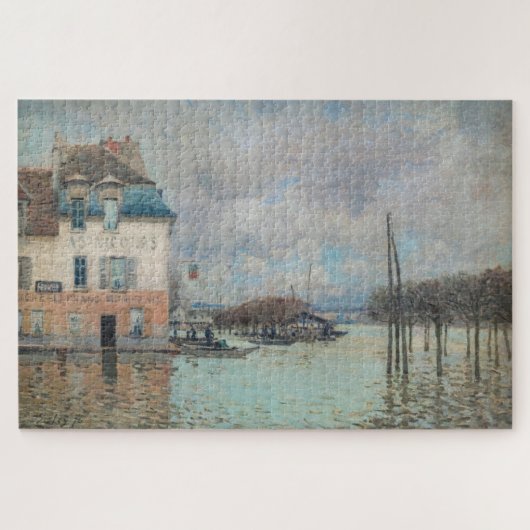 Alfred Sisley - Overstroming in Port-Marly 1876 Legpuzzel (Horizontaal)