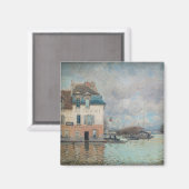 Alfred Sisley - Overstroming in Port-Marly 1876 Magneet (Voorkant / Achterkant)