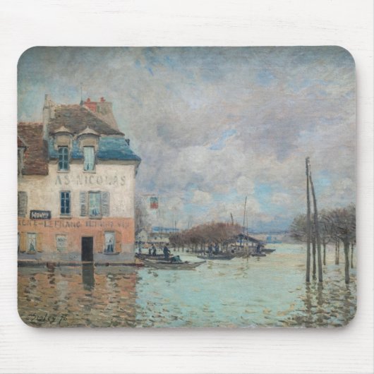 Alfred Sisley - Overstroming in Port-Marly 1876 Muismat (Voorkant)