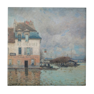 Alfred Sisley - Overstroming in Port-Marly 1876 Tegeltje