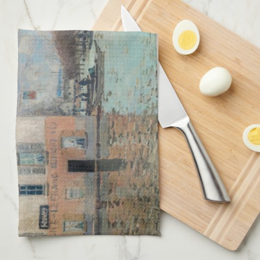 Alfred Sisley - Overstroming in Port-Marly 1876 Theedoek (Quarter Fold)